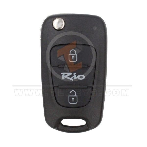 KIA Rio Flip Key Remote Shell 2 Buttons TOY48 Blade Aftermarket Brand Panic Button No