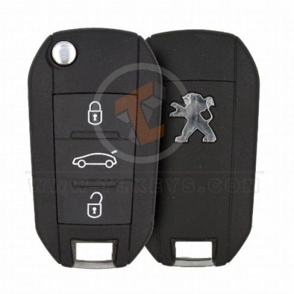 Peugeot 508 Flip Remote Key Shell 3 Buttons Buttons 3