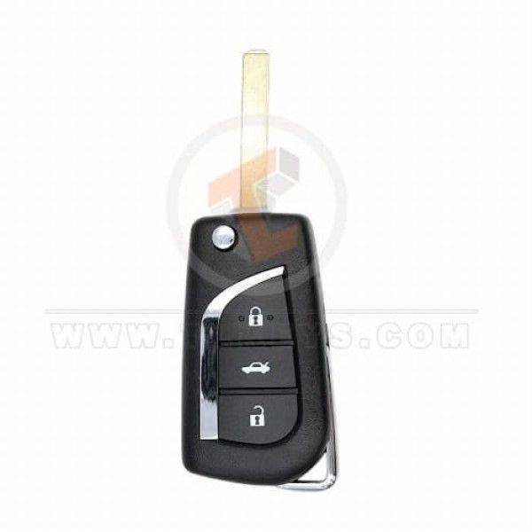 Toyota Corolla 2016-2020 Flip Key Remote Shell 3 Buttons ( Trunk ) 