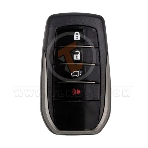 Toyota Land Cruiser 2016-2021 Smart Key Remote Shell 4 Buttons Emergency Key/blade Included