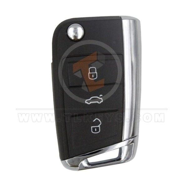 Volkswagen Golf 7 Flip Key Remote Shell 3 Buttons HU162 Blade Remote Shell