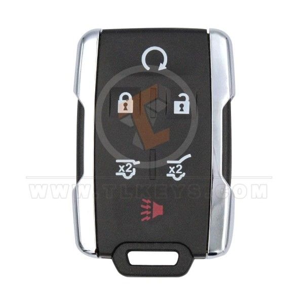 GMC Chevrolet 2015 6 Buttons Chrome Remote Key Shell Emergency Key/blade Not Included