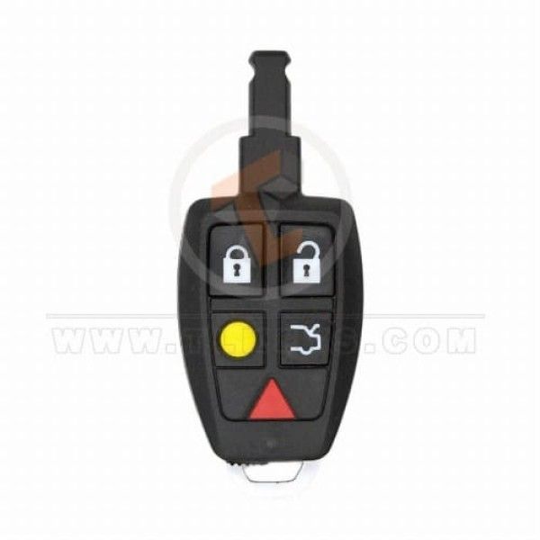 Volvo Remote Key Shell With Blade 5 Buttons Aftermarket Panic Button Yes