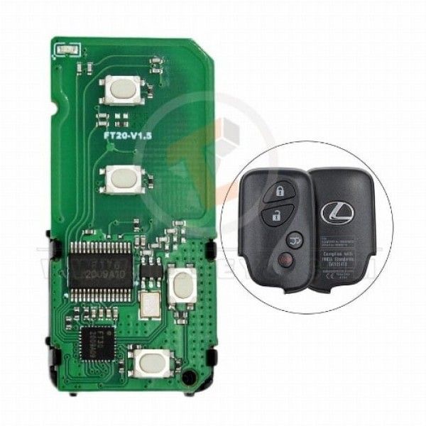 Lonsdor Toyota Lexus 2010-2015 Smart Board 4 Buttons 315 MHz PCB 5290B Transponder Chip 4D-67