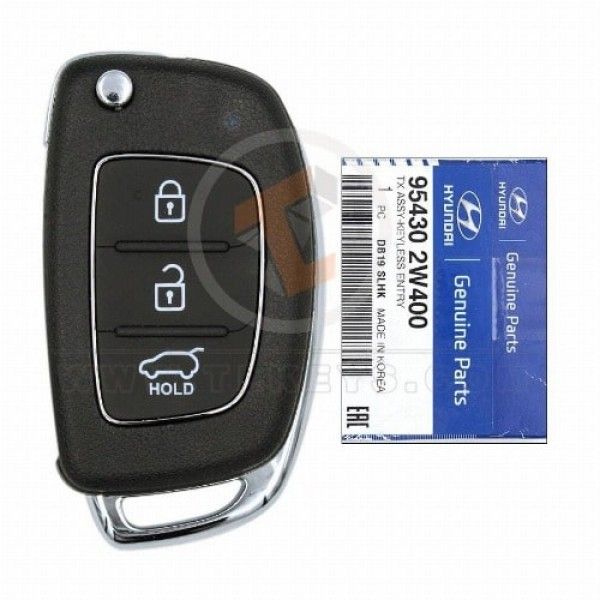 Genuine Hyundai Santa Fe Flip Key Remote 2012 2016 P/N: 95430-2W400 Transponder Chip DST80