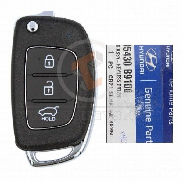 Genuine Hyundai i10 i20 Flip Key Remote 2013 2018 P/N: 95430-B9100 Transponder Chip ID 47