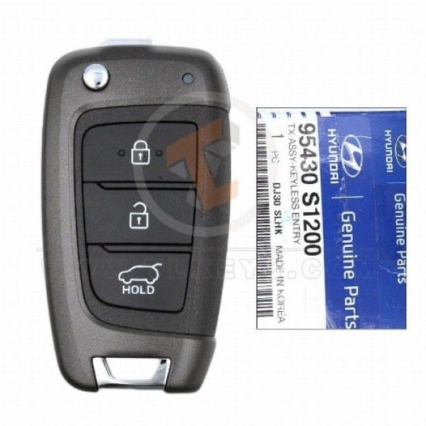 Genuine Hyundai Santa Fe Flip Key Remote 2018 2020 433MHz 3 Buttons Transponder Chip ID 47