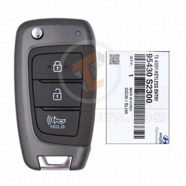 Genuine Hyundai Santa Fe Flip Key Remote 2020 2022 P/N: 95430-S2300 Panic Button Yes