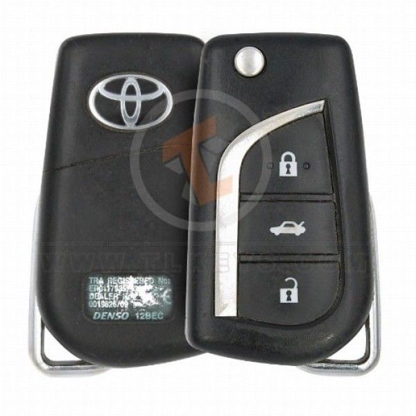 Refurbished Flip Key Remote Toyota Camry 2018 433MHz 3 Buttons  Panic Button No